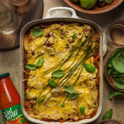 Eggplant, Zucchini and Lentil Lasagne with Sunflower Cheese Sauce by @panaceas_pantry