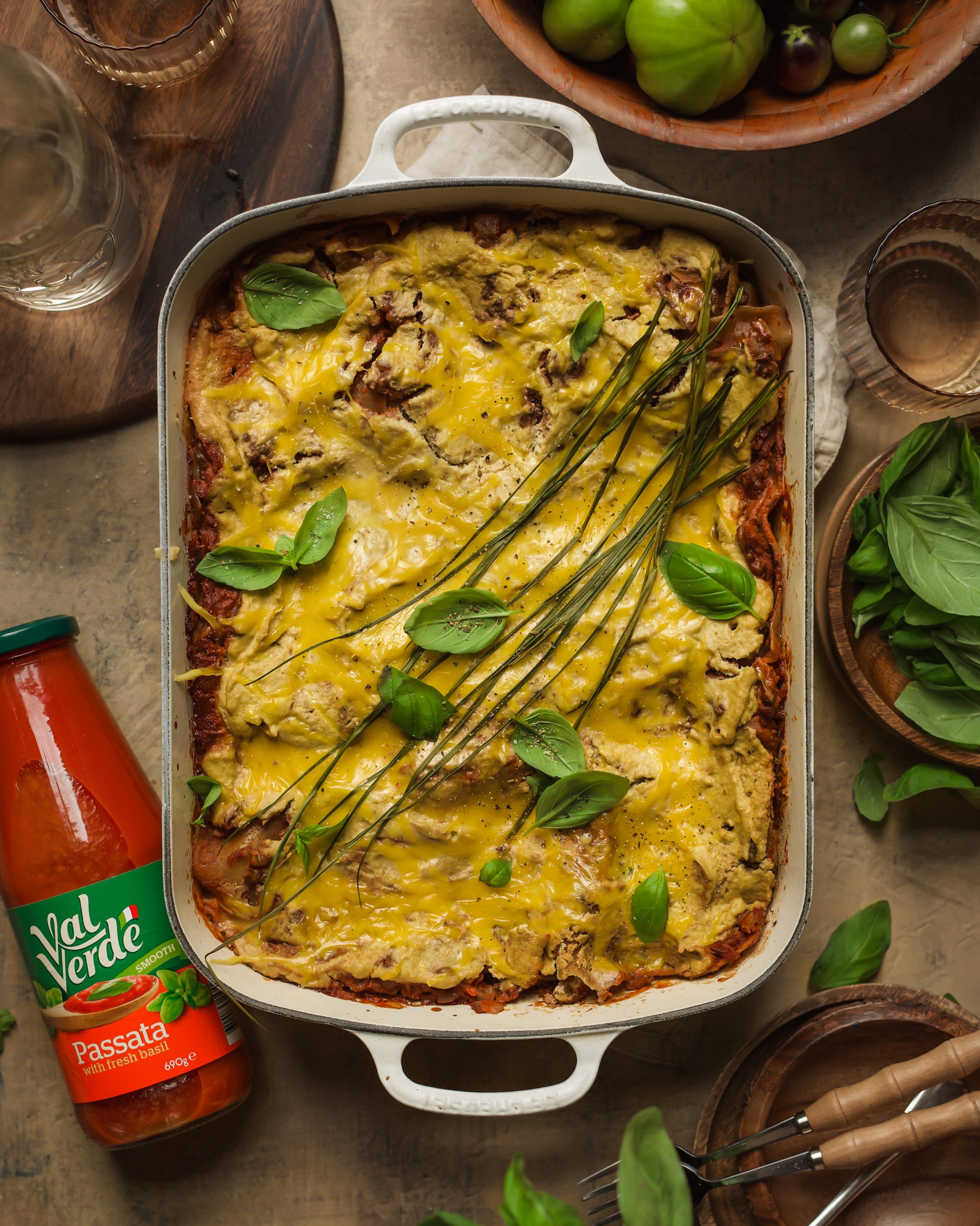 Eggplant, Zucchini and Lentil Lasagne with Sunflower Cheese Sauce by @panaceas_pantry